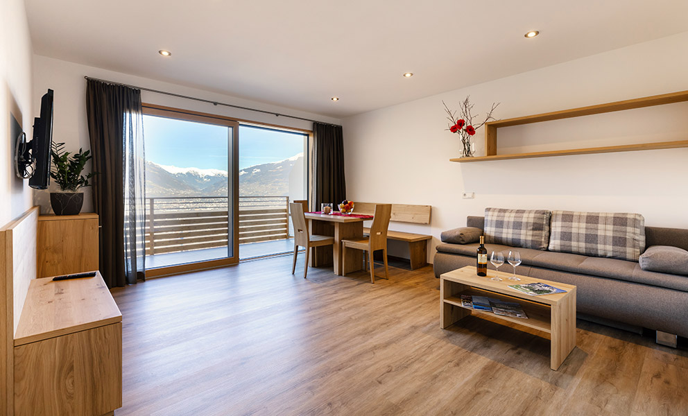 Wohnzimmer im Appartment Großer Laugen