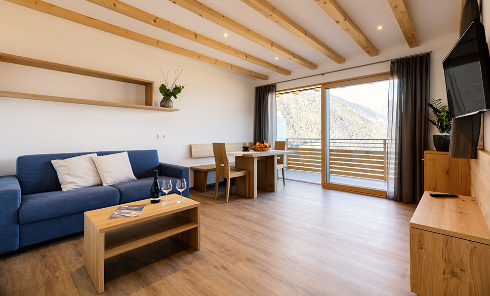 Wohnzimmer im Appartment Hirzer