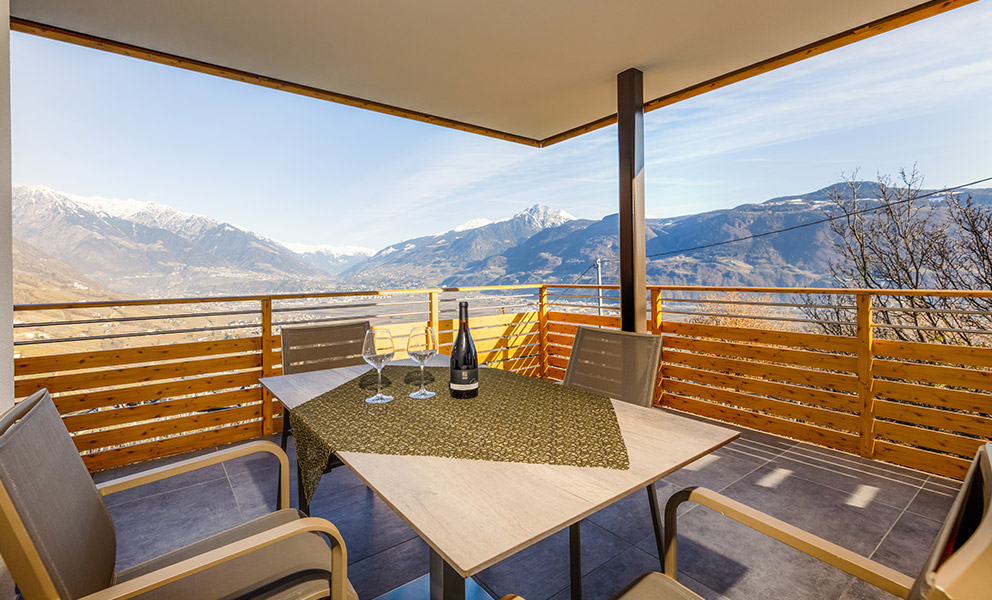 Terrasse im Appartment Vigiljoch